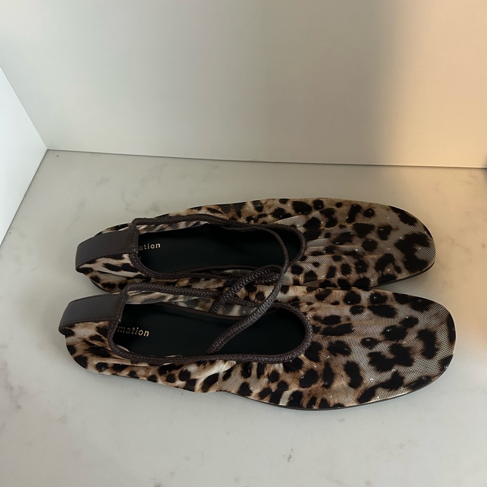 Reformation Marvin Ballet Leopard Flats - Picture 2 of 6